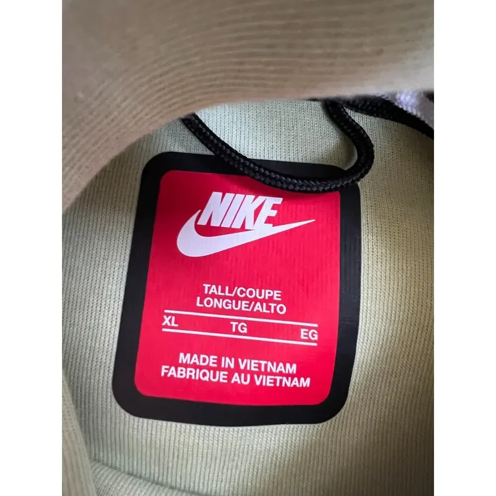 Nike Tech Fleece Hoodie FZ0744-371 Olive Aura Men's Size XL-TALL New